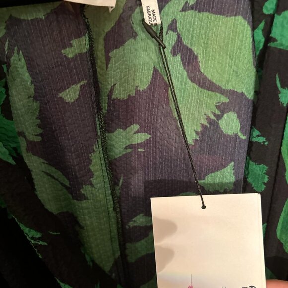 Essentiel Antwerp Women's Green 3/4 Sleeve Oversized Evray Wrap Dress Size M - Picture 6 of 6